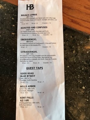 Menu photo 5 Heist Brewery Charlotte, NC