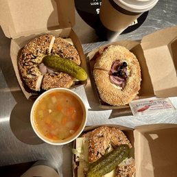Philly cheesesteak, Kettlemans special, and turkey sandwiches.