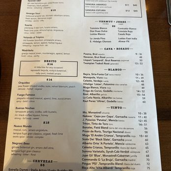 Beso - Menu - Cocktail Bars Near Me - Sarasota, Florida