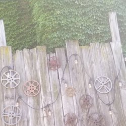 Music Box Theatre Lounge - Ivy walls and film reels