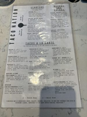Menu photo 3 Taco Nation Oklahoma City, OK