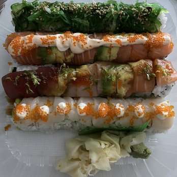 Party Sushi - Swamp, three amigo, Rainbow, Romeo and Juliet, rolls (top to bottom) - Sushi Bars Near Me - Berkeley, California