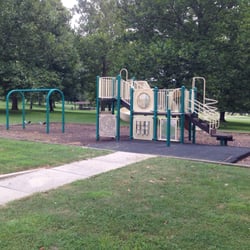 Nauvoo State Park - Second playground and swings with outdoor shelter