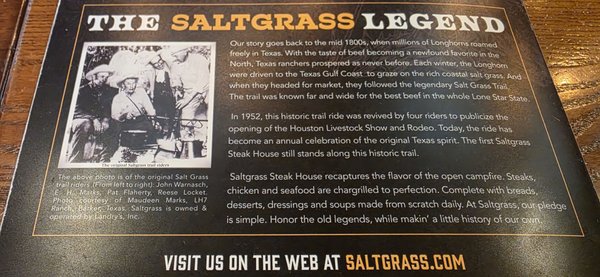 Menu photo 1 Saltgrass Steak House Fort Worth, TX Menu photo 1 Saltgrass Steak House Fort Worth, TX