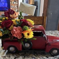 All Occasions Flowers & Gifts - The perfect little truck that my firmed loves!  This made her day!  Thank y'all so much!