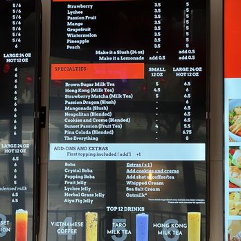 Yin Yang Tea - Menu - Bubble Tea Near Me - Chino, California