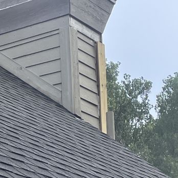 Morgan Exterior Services - See the vertical trim board. It is sticking out an inch or two which, obviously, isn't suppose to happen. - Roofing Near Me - Clinton, Michigan Morgan Exterior Services - See the vertical trim board. It is sticking out an inch or two which, obviously, isn't suppose to happen. - Roofing Near Me - Clinton, Michigan