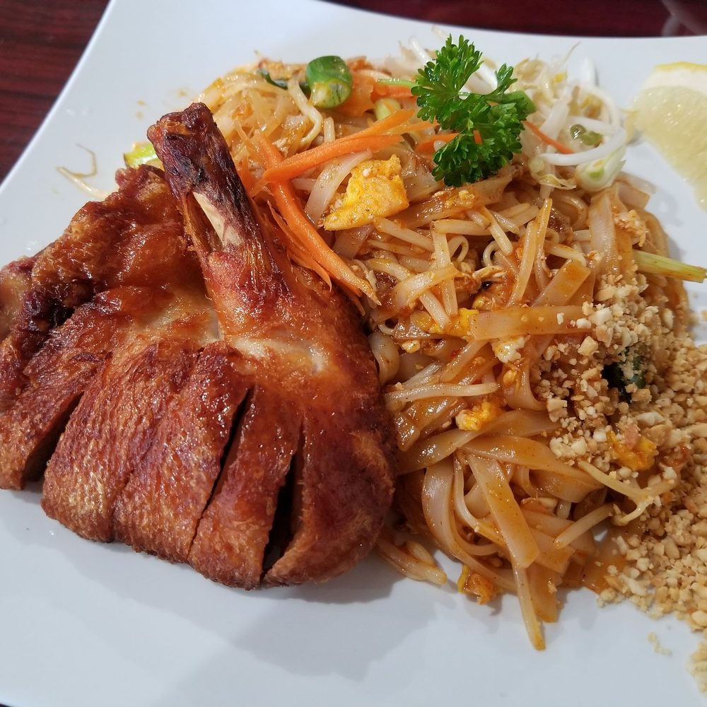 Tasty Thai - Pad thai with crispy duck - Thai Near Me - San Antonio, Texas Tasty Thai - Pad thai with crispy duck - Thai Near Me - San Antonio, Texas