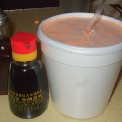 Thai iced tea in the special size