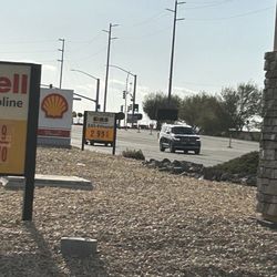 Shell - Check that sign in the back on the right too!