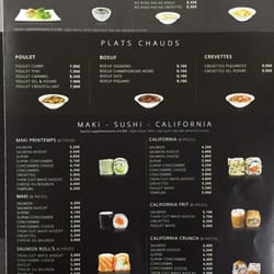 Asian Nour - Nos produits à la carte sont fraîchement préparer à la minute (entrées, riz, nouilles sautées, plats chaud, maki sushi, California.. )