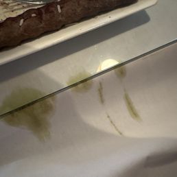 Tablecloth with stains Tablecloth with stains