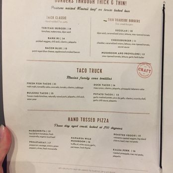 Moku Kitchen - Burgers/Tacos/Pizza - Cocktail Bars Near Me - Honolulu, Hawaii