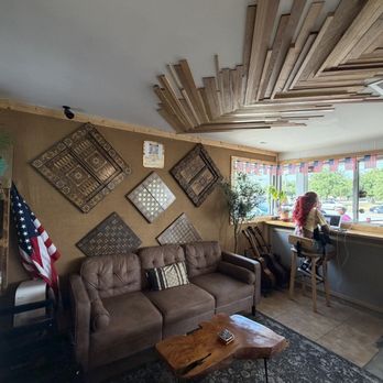 Gahwena Coffee Station - Indoor seating area. - Coffee & Tea Near Me - Duncanville, Texas
