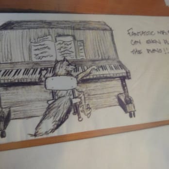 Blue Fox Cafe - awesome fox on piano on napkin - Breakfast & Brunch Near Me - Victoria, British Columbia Blue Fox Cafe - awesome fox on piano on napkin - Breakfast & Brunch Near Me - Victoria, British Columbia