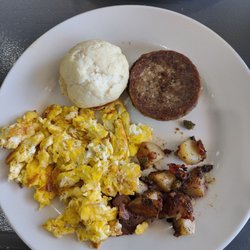 CC's Cafe and Catering - CC's Special with sausage patties (2) and biscuit