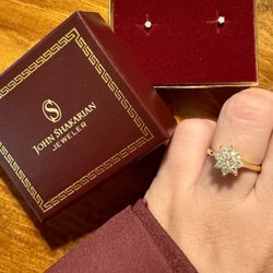 John Shakarian Jeweler - Engagement ring and baby studs