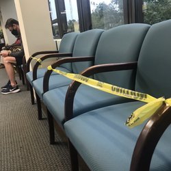 Scarsdale Medical Group - Seats taped off in the reception area