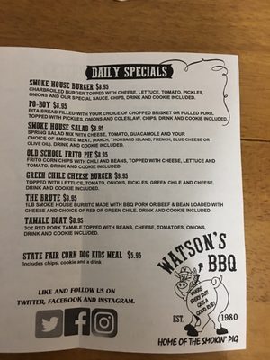Menu photo 6 Watson's BBQ Tucumcari, NM