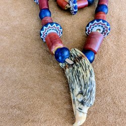 Quad City Auctions - Eagle bone carving necklace