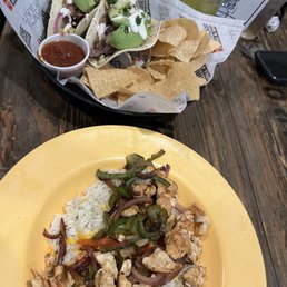 Fajita Rice Bowl and Grilled Steak & Avocado Taco Fajita Rice Bowl and Grilled Steak & Avocado Taco