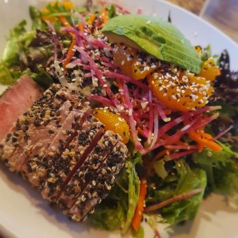Milltown Bar & Grill - Sesame-crusted Yellowfin Tuna Salad - Canadian (New) Near Me - Vancouver, British Columbia Milltown Bar & Grill - Sesame-crusted Yellowfin Tuna Salad - Canadian (New) Near Me - Vancouver, British Columbia