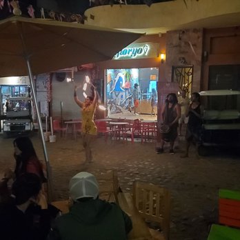 El Itacate - Fire show as we waited a bit for our table - Tacos Near Me - Sayulita, NAY