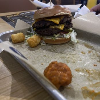 Buffalo Wild Wings - The burger that wasn't eaten due to it having pickles. - Sports Bars Near Me - Bakersfield, California