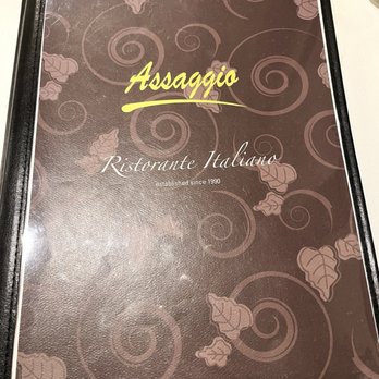 Assaggio - a menu for a restaurant - Italian Near Me - Mililani, Hawaii