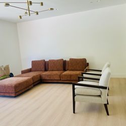 Sterling Custom Upholstery - The sectional with the ottoman and two armchairs were all upholstered by Sterling team.