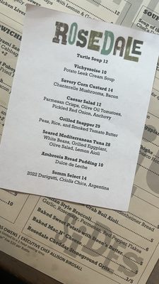 Menu photo 3 Rosedale New Orleans, LA Menu photo 3 Rosedale New Orleans, LA