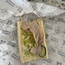 Worst sandwich place. Can't even go back because this was my work lunch. F whoever made this.