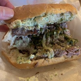 Churrasco sandwhich. I was so excited I didn't take a before picture.