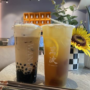 Wanpo Tea Shop - Oreo CheeseFoam Milk Tea + grass jelly + boba Kumquat Lemon Tea +aiyu jelly Yum yum yum! - Tea Rooms Near Me - Katy, Texas Wanpo Tea Shop - Oreo CheeseFoam Milk Tea + grass jelly + boba Kumquat Lemon Tea +aiyu jelly Yum yum yum! - Tea Rooms Near Me - Katy, Texas