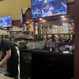 TV's with sports on. TV's with sports on.