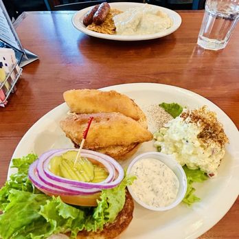 The Cookie Jar - Highly breaded halibut burger - Breakfast & Brunch Near Me - Fairbanks, Alaska