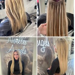 Noelle Salon & Spa - Keratin Bond Hair Extensions for golden blonde hair