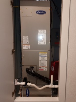 Closet Air Handler Installation - At this customer's home we installed a new high efficiency HVAC system, with upgraded air filtration. The team at Titan then installed a new access door making this customers home look as good as new. We treat every project like it's our own! Closet Air Handler Installation - At this customer's home we installed a new high efficiency HVAC system, with upgraded air filtration. The team at Titan then installed a new access door making this customers home look as good as new. We treat every project like it's our own!