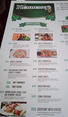 Menu photo 1 Hennessey's Irish Pub Mérida, YUC