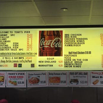 Tony's Pier - Fried menu.... - Seafood Near Me - Bronx, New York Tony's Pier - Fried menu.... - Seafood Near Me - Bronx, New York