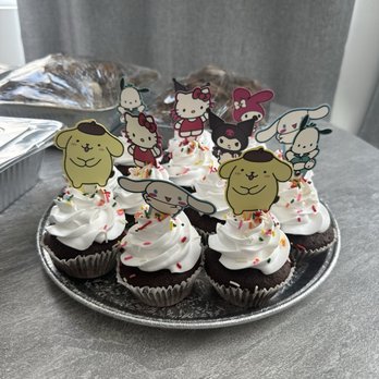 Ruby Bakery - Added the decorations to the chocolate cupcakes. - Bakeries Near Me - Los Angeles, California