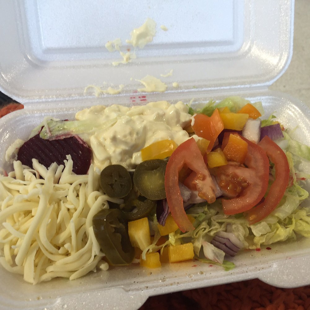 Brunch - A sad salad in a styrofoam container. - Cafes Near Me - Glasgow, GLG