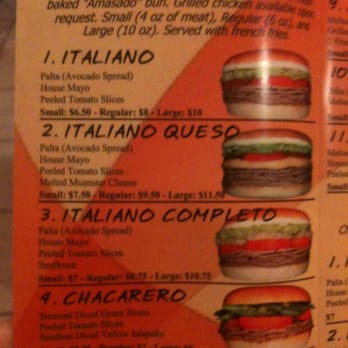 Chilenazo - Part of the menu - Latin American Near Me - Canoga Park, California