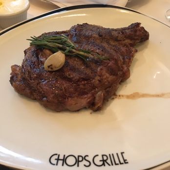 Chops Grill - Ribeye- splendid cut, a little fatty but it was served hot and was well seasoned - Diners Near Me - Fort Lauderdale, Florida