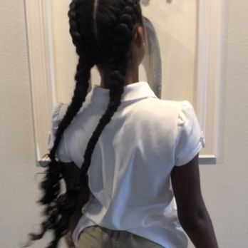 Braids By Kadi - Two goddess braids with curly ends by Kadi - Hair Stylists Near Me - Antioch, California