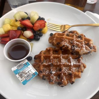 The Dewey Post - Waffles with chocolate chips - Breakfast & Brunch Near Me - Dewey Beach, Delaware The Dewey Post - Waffles with chocolate chips - Breakfast & Brunch Near Me - Dewey Beach, Delaware