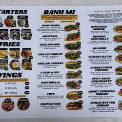 Banh Mi Boys - Killeen - Menu