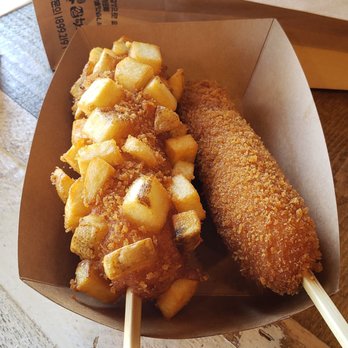 Mochinut - Mozzarella potato and original dog - Hot Dogs Near Me - Cerritos, California
