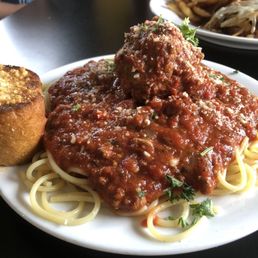 Spaghetti and meatball (this is the small size! Huge right?!)