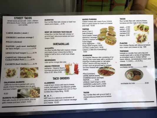 Menu photo 2 MR TACO Meridian, MS